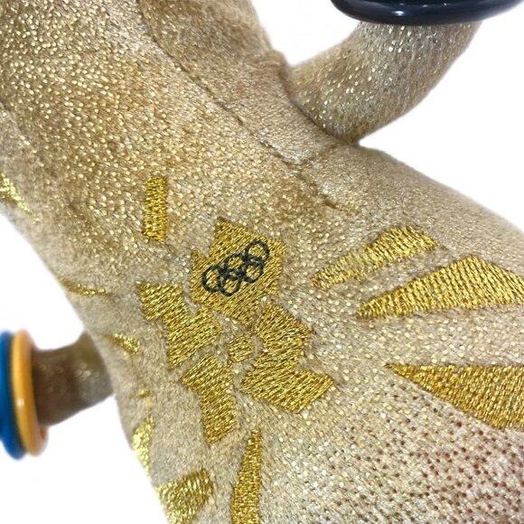 LONDON 2012 Olympics Wenlock Gold Plush Mascot 9” Olympic Venue Exclusive - RARE - Picture 7 of 9